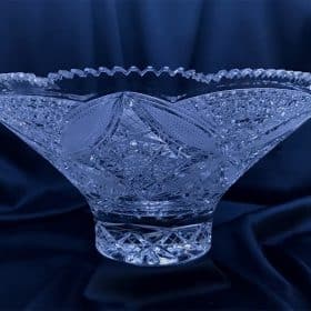Vágott kristálytál 29,5 cm
