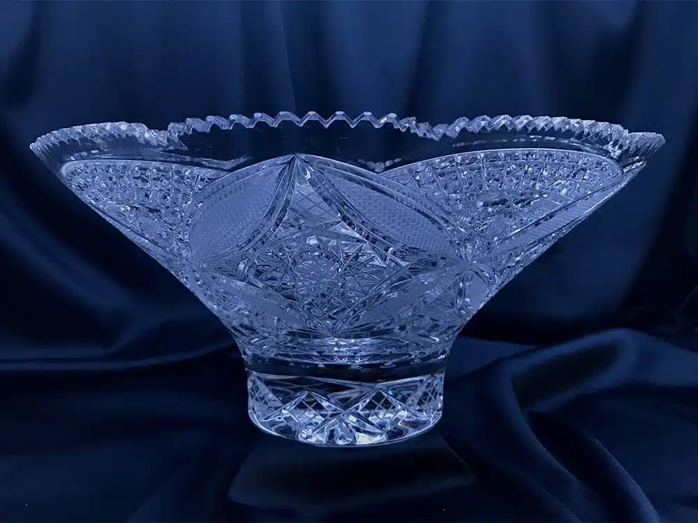 Krištálová brúsená miska 29,5 cm