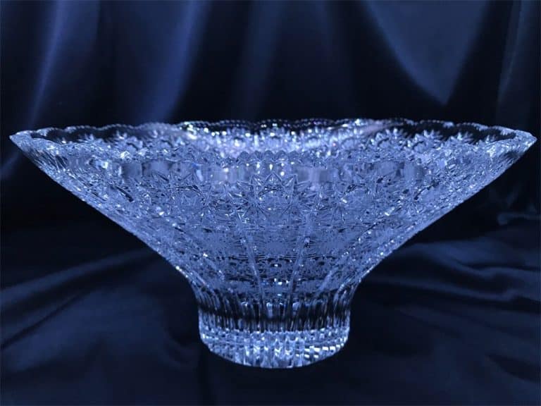 Vágott kristálytál 33 cm