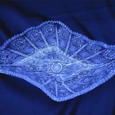 Krištálová brúsená miska 25 cm