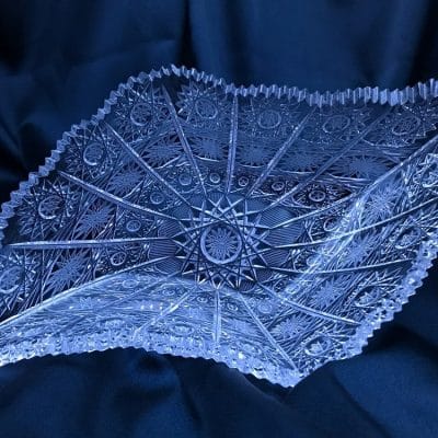 Krištálová brúsená miska 25 cm