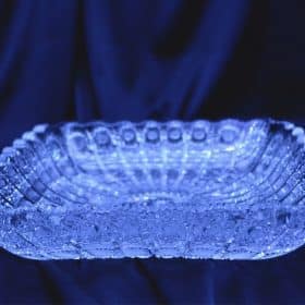 Vágott kristálytál 28 cm