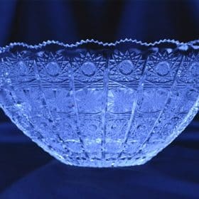 Vágott kristálytál 25 cm