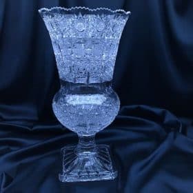Vágott kristályváza 33,5 cm