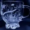 Krištálové brúsené šálky na kávu alebo čaj 150 ml set 6 kusov