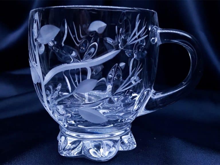 Kristálycsiszolású csészék kávéhoz vagy teához 150 ml-es 6 darabos készlet