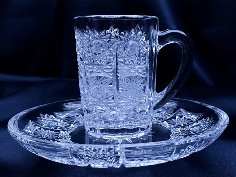 Kristálycsiszolású kávéscsészék 75 ml-es 6 darabos készlet