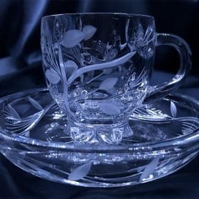 Kristálycsiszolású csészék kávéhoz vagy teához 150 ml-es 6 darabos készlet