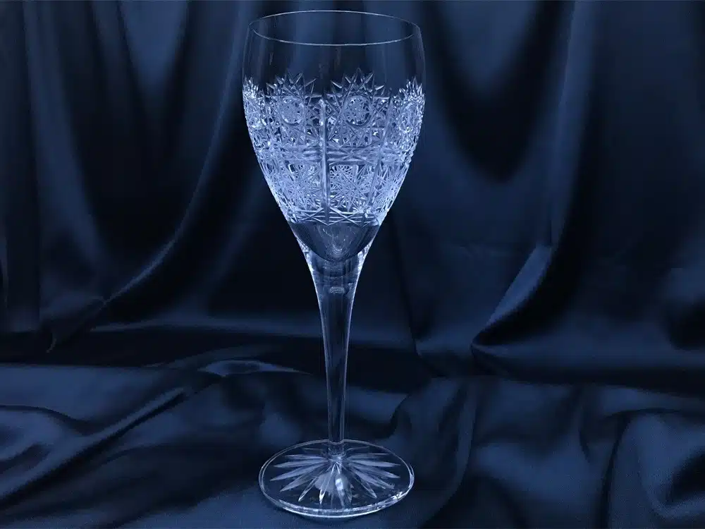 Krištálové brúsené poháre 350 ml set 6 kusov