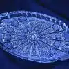 Krištálová brúsená tácka 24,5 cm