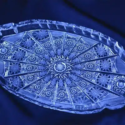 Krištálová brúsená tácka 24,5 cm
