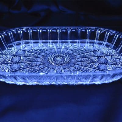 Krištálová brúsená tácka 27,5 cm