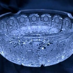 Kristály vágott hamutartó 12 cm