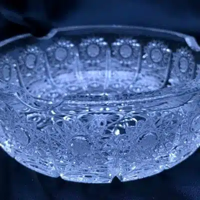 Krištálový brúsený popolník 12 cm