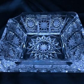 Kristálycsiszolású hamutartó 12,5 cm