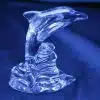 Krištálový brúsený dekoratívny delfín 6,8 cm