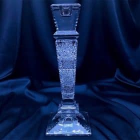 Vágott kristály gyertyatartó 25,5 cm