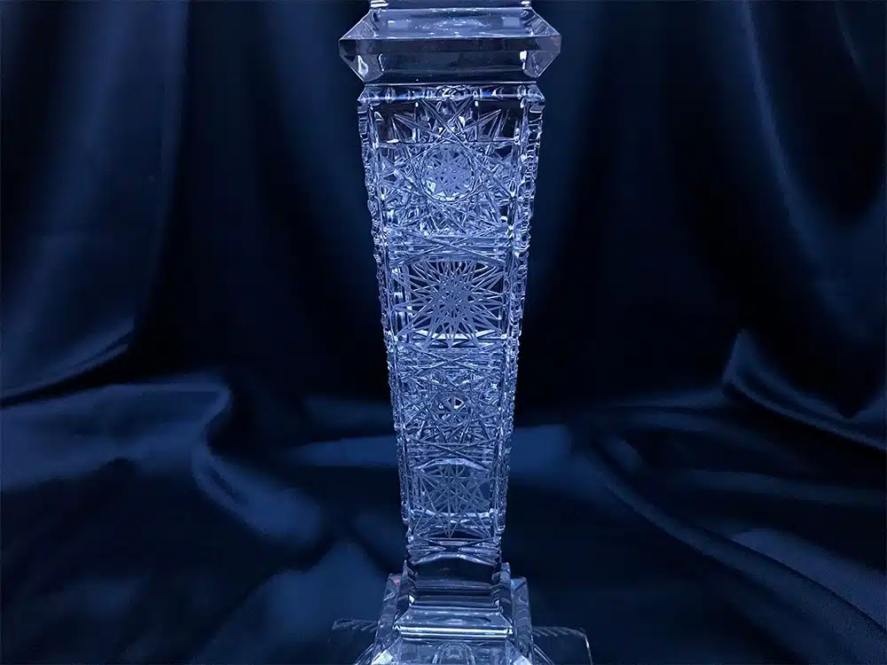 Krištálový brúsený svietnik 25,5 cm