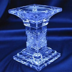 Vágott kristály gyertyatartó 13,5 cm