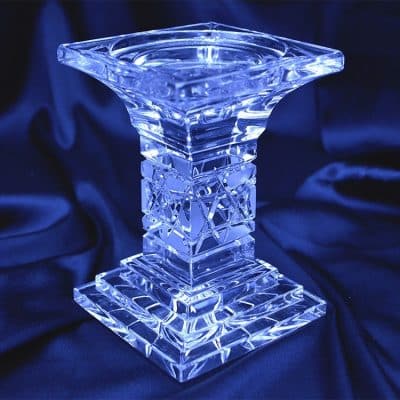 Krištálový brúsený svietnik 13,5 cm