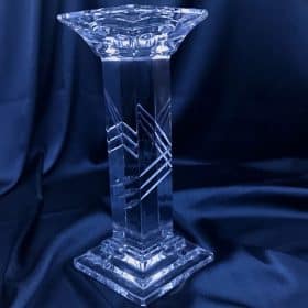 Vágott kristály gyertyatartó 22 cm