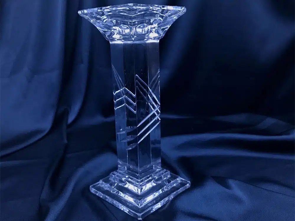 Krištálový brúsený svietnik 22 cm