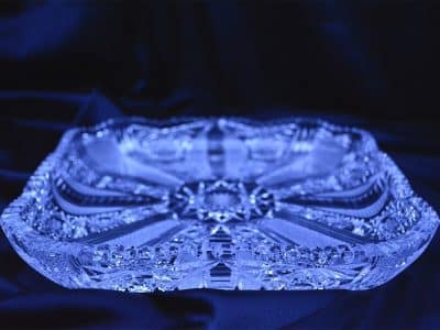 Krištálový brúsený tanier 26 cm