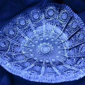 Kristály vágott lemez 16 cm