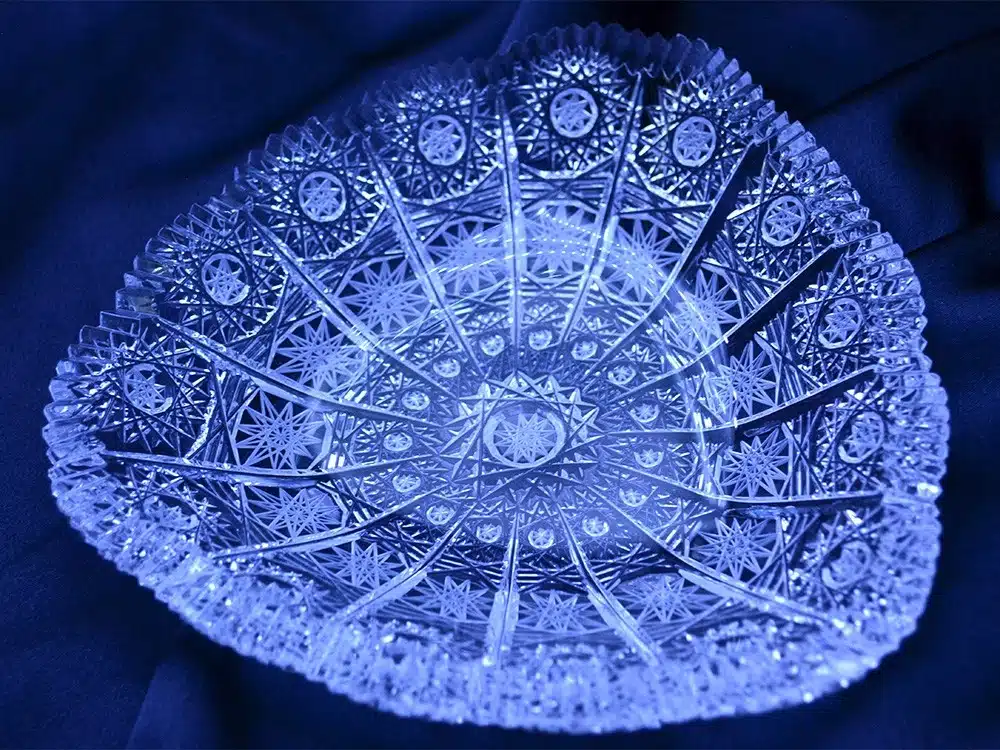 Krištálový brúsený tanier 16 cm