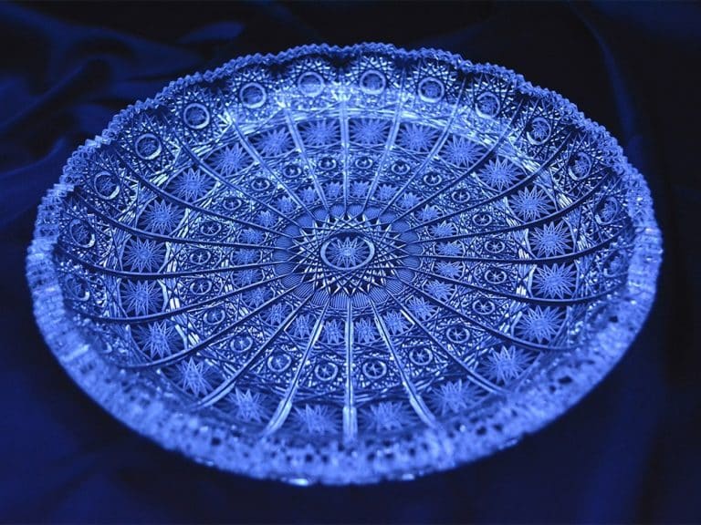 Kristály vágott lemez 25 cm