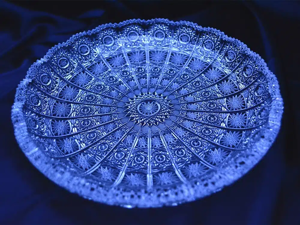Krištálový brúsený tanier 25 cm