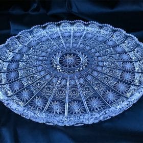Kristály vágott lemez 28 cm
