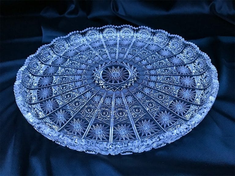 Kristály vágott lemez 28 cm