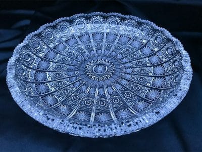 Krištálový brúsený tanier 30 cm