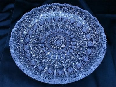 Krištálový brúsený tanier 30 cm