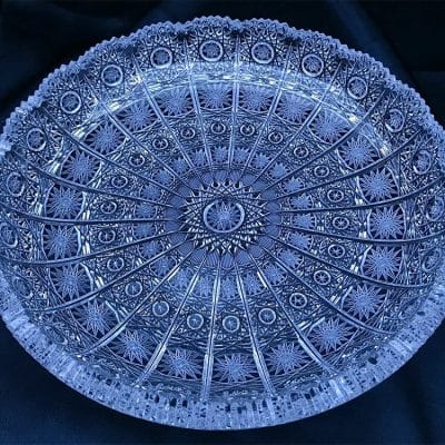 Krištálový brúsený tanier 30 cm