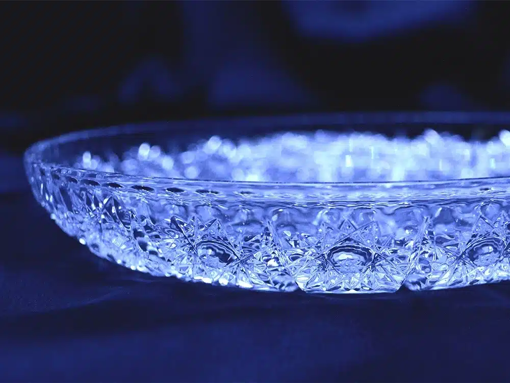 Kristály vágott lemez 18 cm