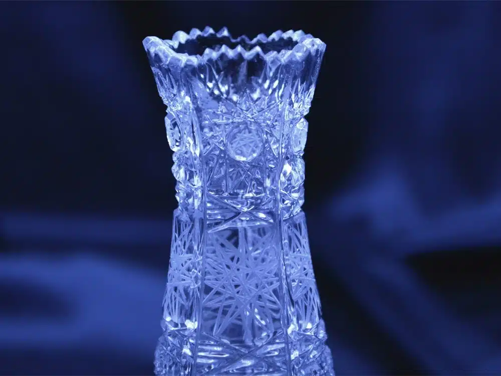 Krištáľová brúsená váza 15 cm