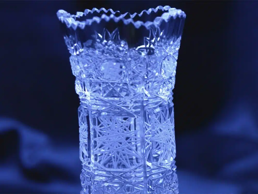 Krištáľová brúsená váza 15 cm