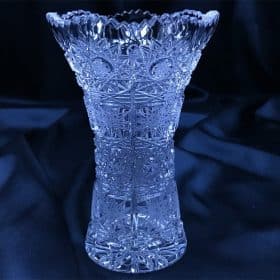 Vágott kristályváza 13 cm