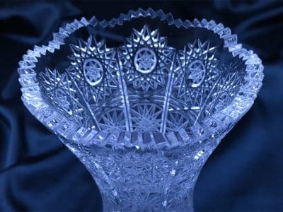 Krištáľová brúsená váza 15 cm