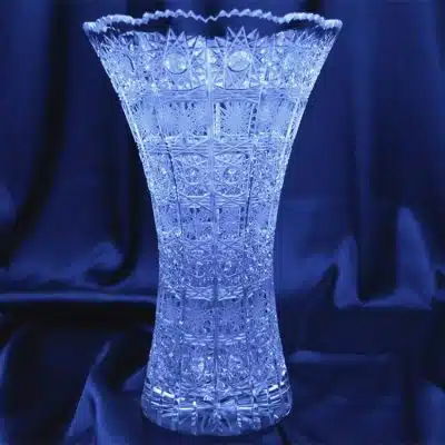 Krištáľová brúsená váza 25 cm