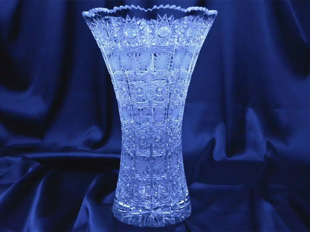Krištáľová brúsená váza 25 cm