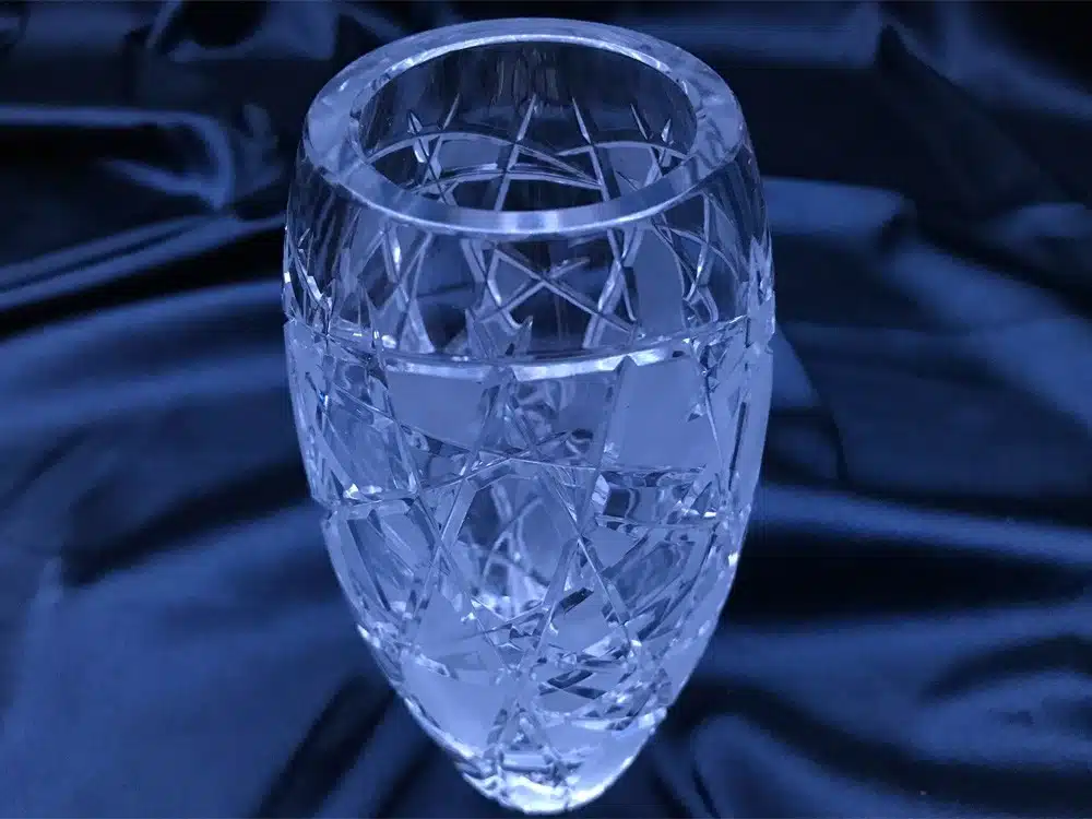 Krištáľová brúsená váza 18 cm