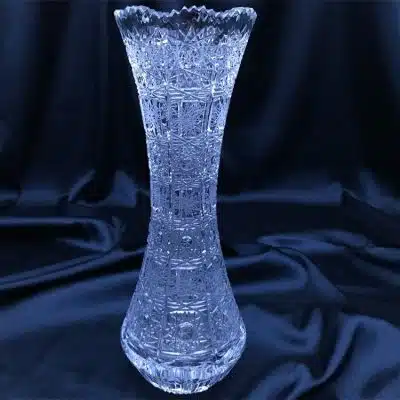 Krištáľová brúsená váza 25 cm