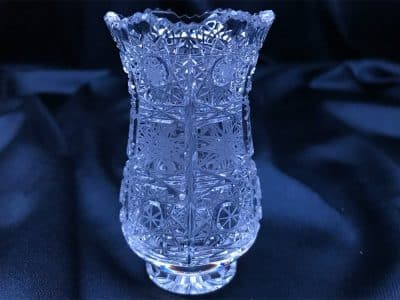 Krištáľová brúsená váza 8,5 cm