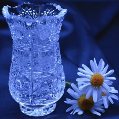 Krištáľová brúsená váza 8,5 cm