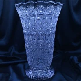 Vágott kristályváza 35 cm
