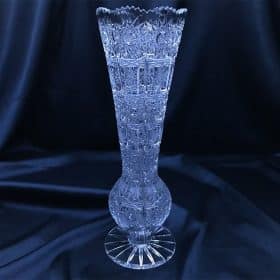 Vágott kristályváza 27 cm