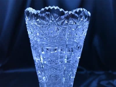 Krištáľová brúsená váza 20 cm